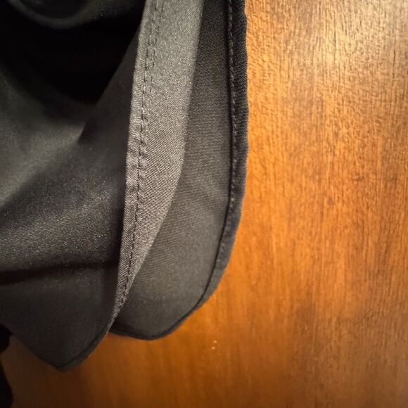 J Crew Tank Top 8 Womens Black Scalloped Edge Spaghetti Strap Halter Minimalist - Picture 5 of 5